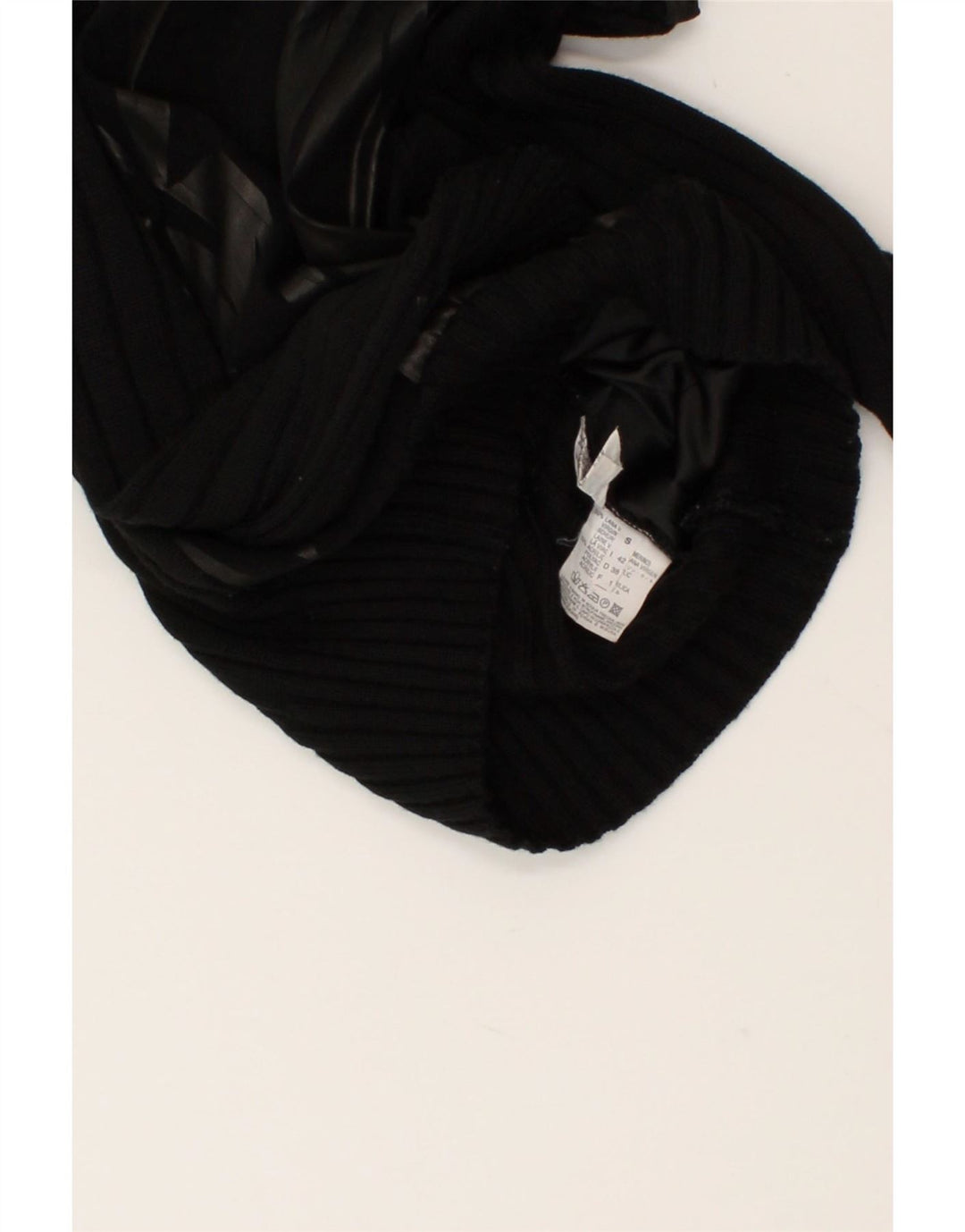VINTAGE Rollkragenpullover für Damen, Gr. 10, Größe S, Schwarz, Schurwolle