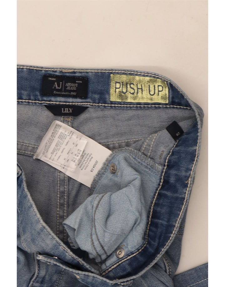 ARMANI Damen Lily Slim Jeans W28 L28 Blaue Baumwolle