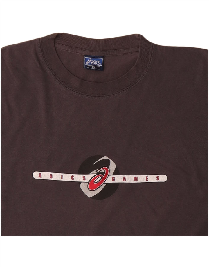 Asics Herren Grafik T-Shirt Top XL Grau Baumwolle