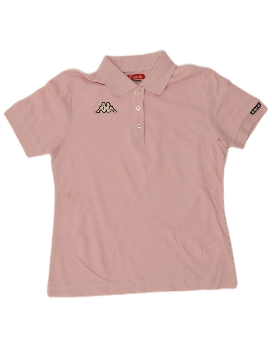 Kappa Damen Poloshirt UK 12 Mittelrosa Baumwolle