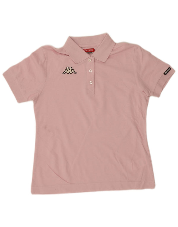 Kappa Damen Poloshirt UK 12 Mittelrosa Baumwolle