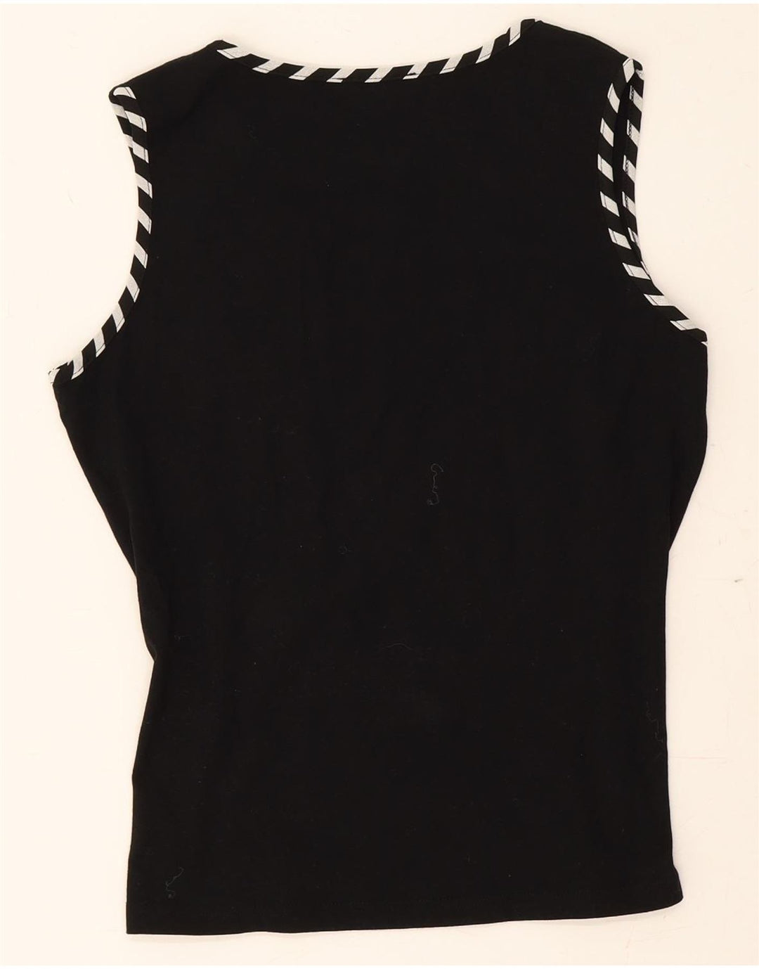 BAGUTTI Womens Graphic Vest Top UK 18 XL Black Modal Vintage Bagutti and Second-Hand Bagutti from Messina Hembry 
