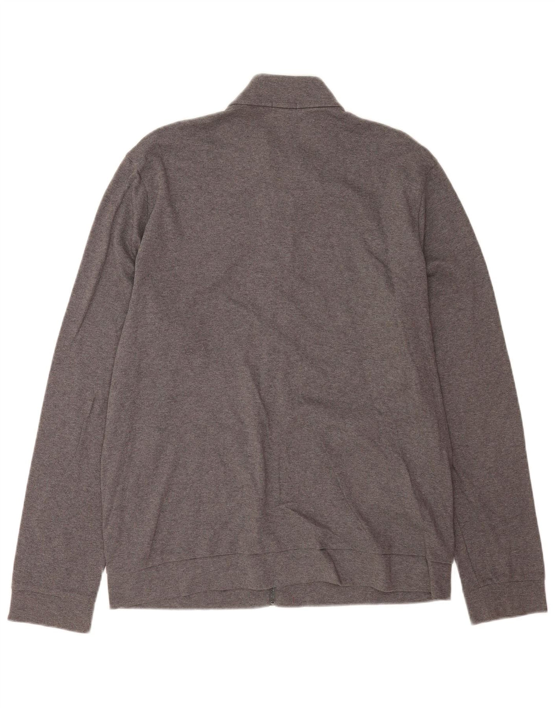 Hugo Boss Herren-Strickjacke mit normaler Passform, XL, graue Baumwolle