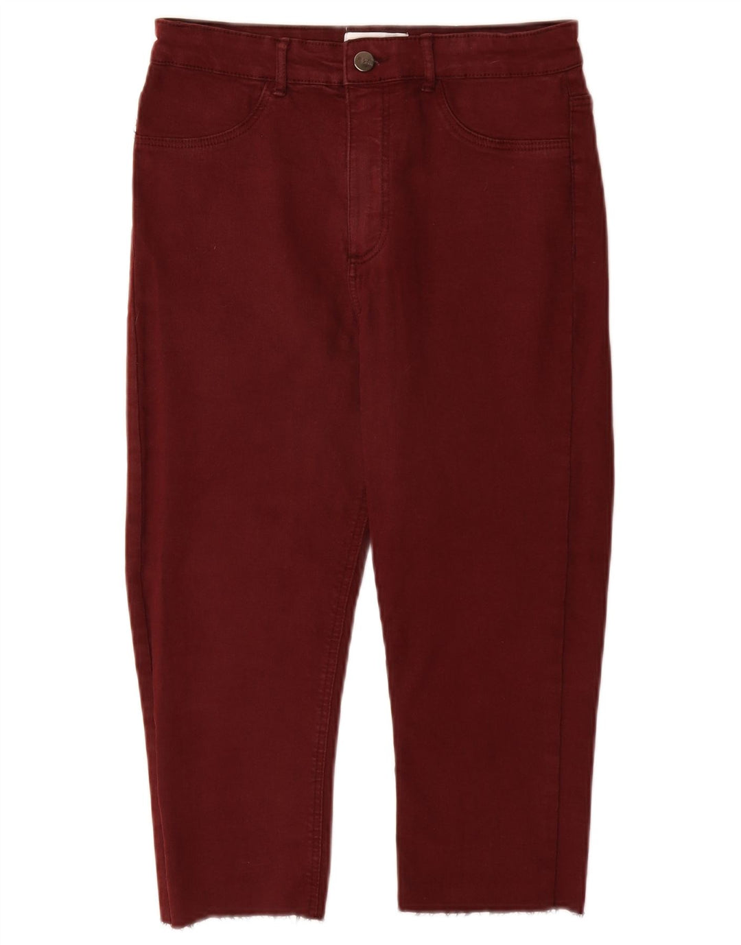 Zara Damen Capri-Jeans EU 40 Medium W30 L18 Burgunderrot