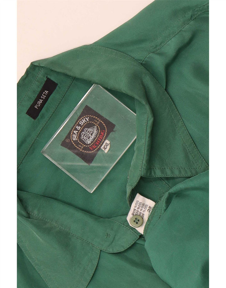 Sea & Sky Herrenhemd 2XL Grüne Seide
