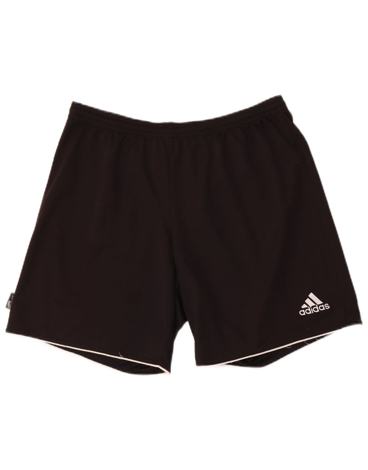 Adidas Herren-Sportshorts mit normaler Passform, mittelgroß, schwarz, Polyester, Sport