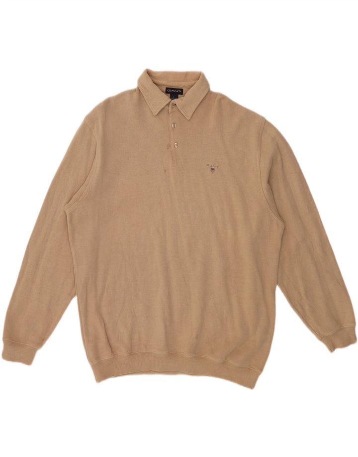 Gant Herren-Pullover mit Rollkragen, groß, beige Baumwolle
