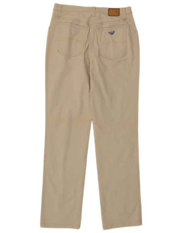 Armani Damen Gerade Freizeithose W30 L30 Beige