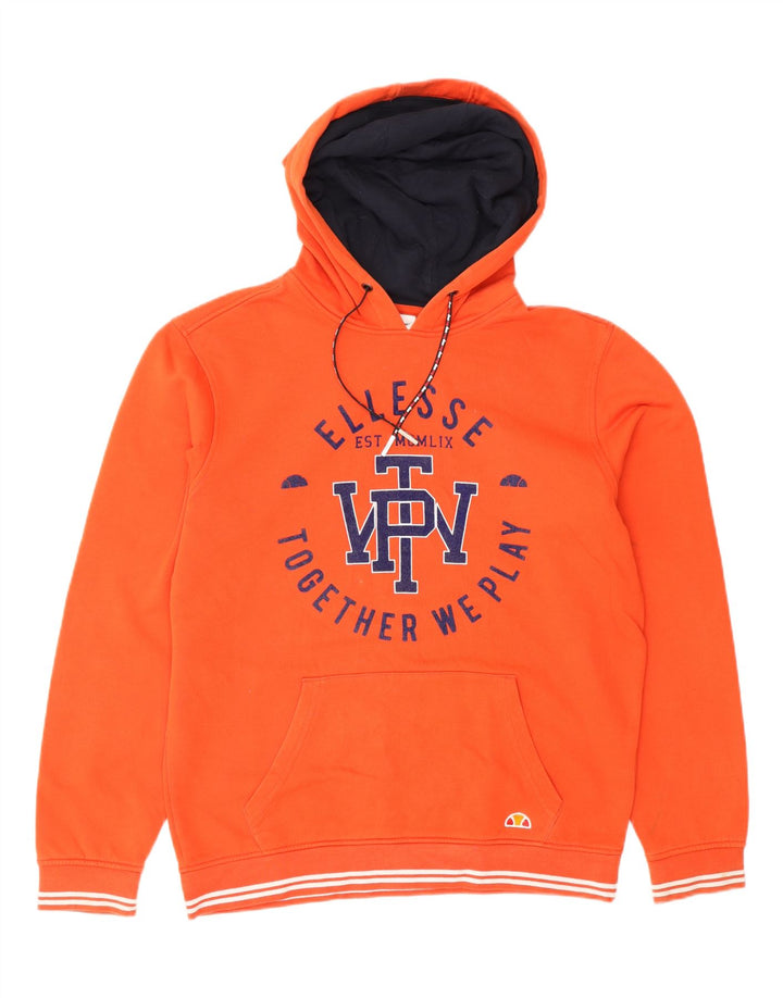 ELLESSE Herren-Kapuzenpullover mit Grafik, mittelorange