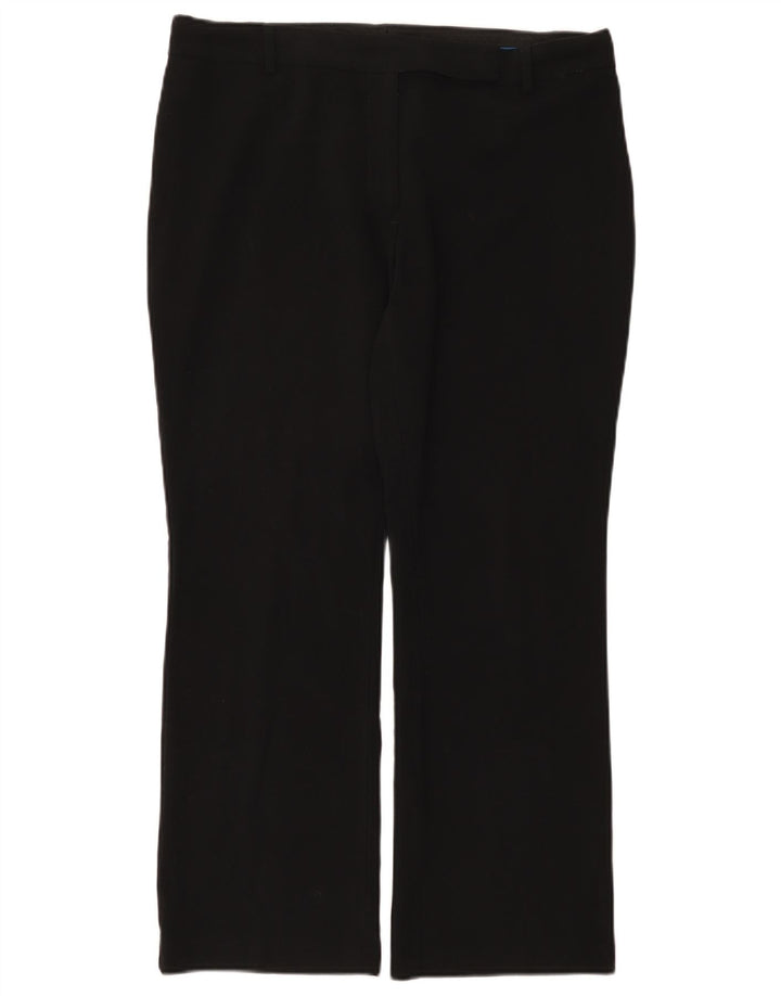 Marks & Spencer Damen Bootcut-Anzughose UK 14 Large W34 L28 Schwarz