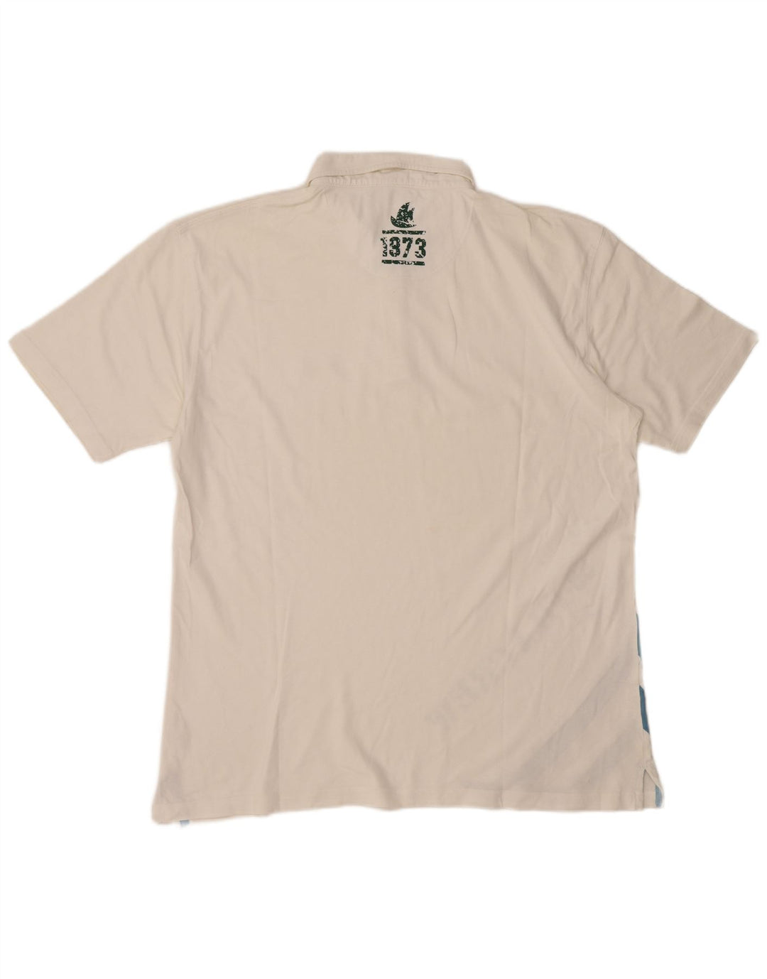 Fila Herren-Poloshirt mit Grafik, groß, weiße Colourblock-Baumwolle