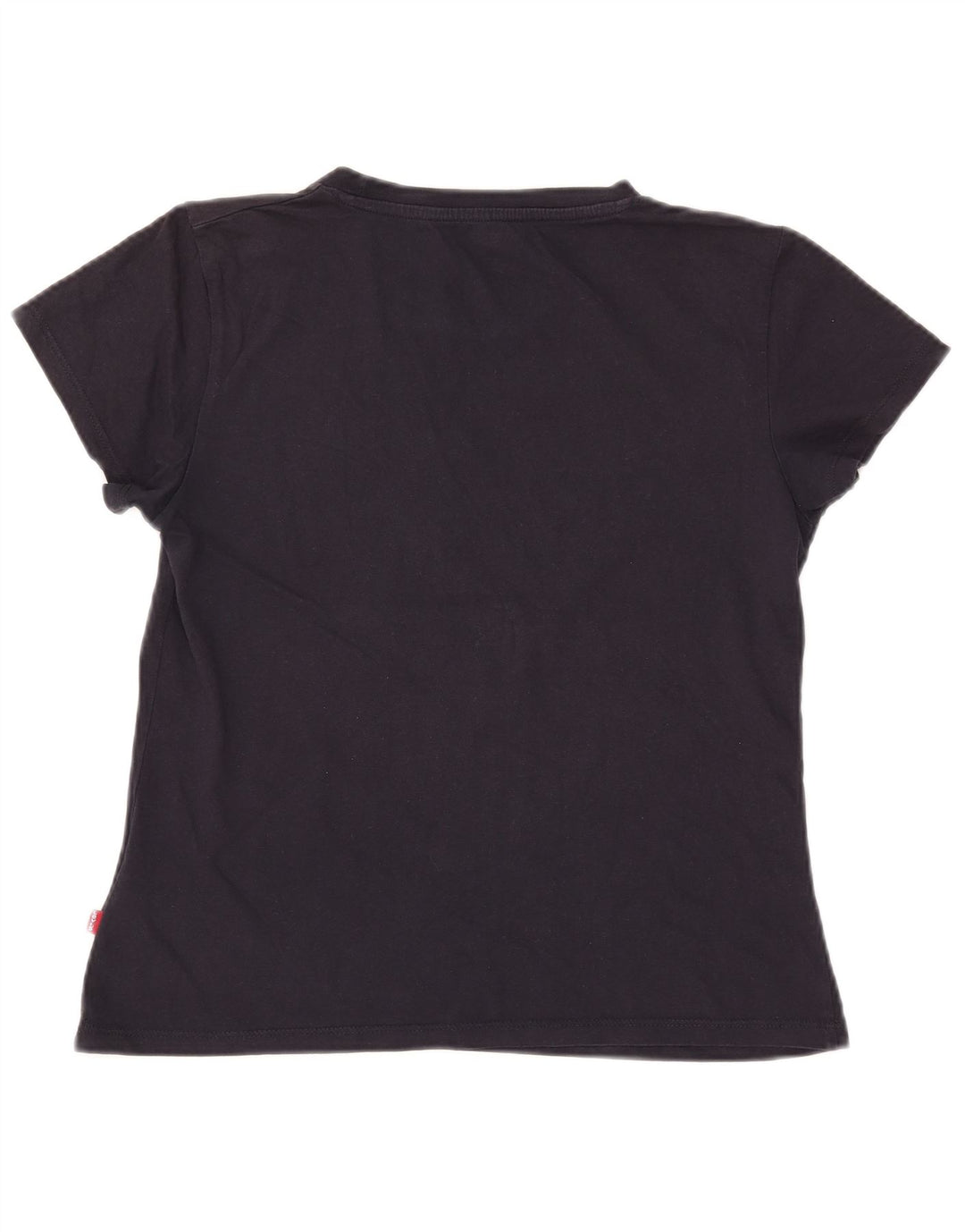 LEVI'S Damen Grafik-T-Shirt-Oberteil UK 12 Medium Marineblau Baumwolle