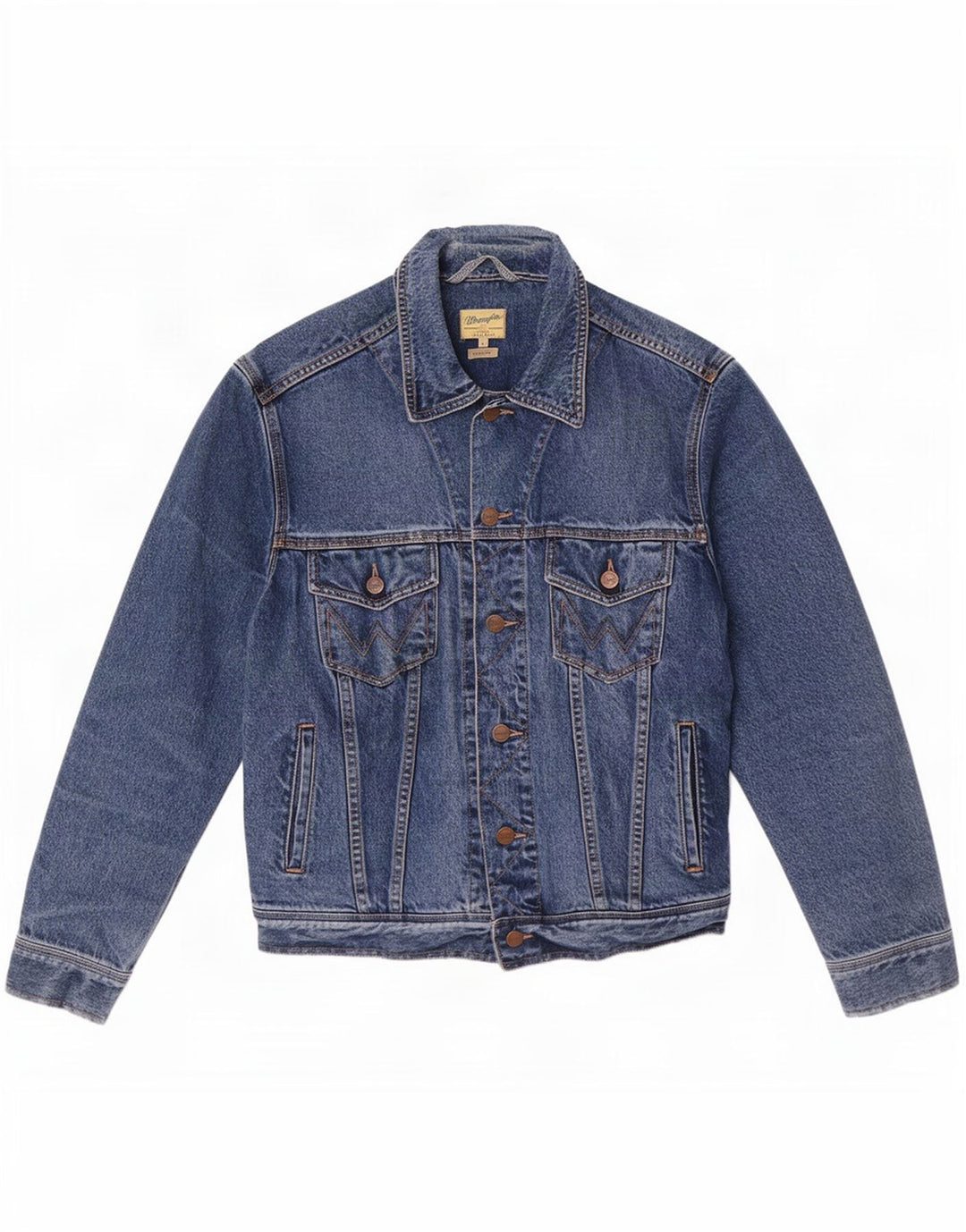 Wrangler Herren-Jeansjacke mit legerer Passform, UK 40, Größe L, Blau