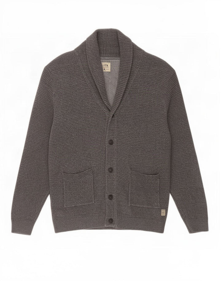 Jack & Jones Herren-Strickjacke, groß, graue Baumwolle