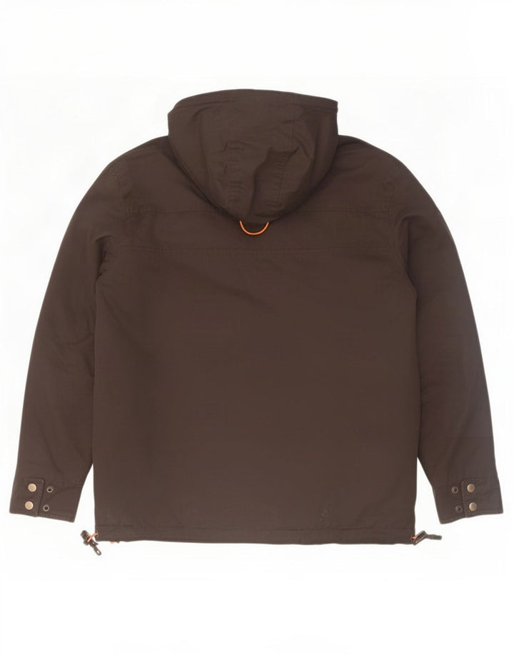 Superdry Herren-Windbreakerjacke mit Kapuze, UK 40, Größe L, Schwarz, Polyester
