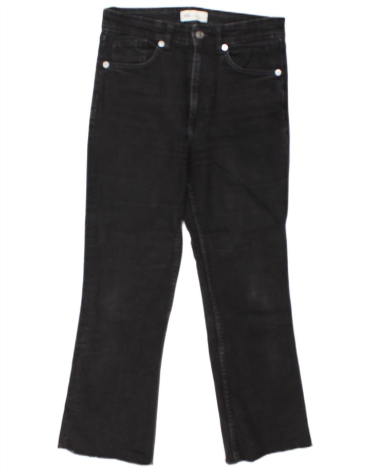 Kurze Jeans für Damen von Zara, EU 40, mittelgroß, W30, L24, Schwarz