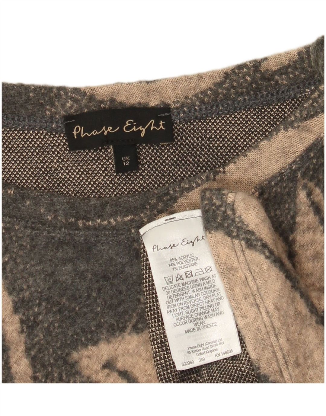 Phase Eight Damen-Pullover mit Fledermausärmeln und U-Boot-Ausschnitt, UK 12, Mittelgrau