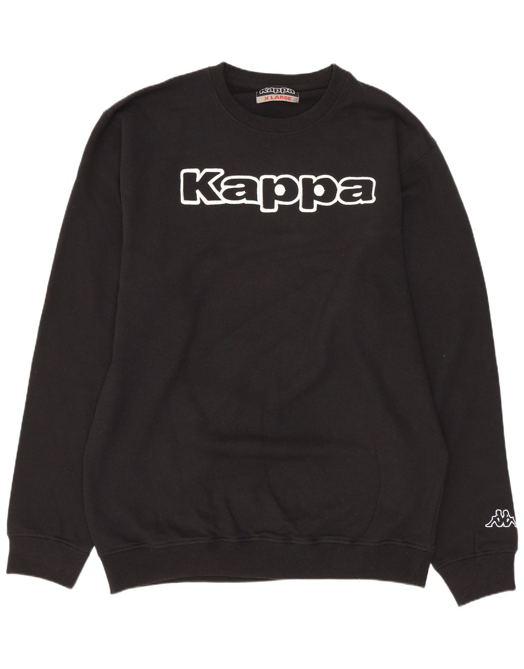 Kappa Herren Graphic Sweatshirt Pullover XL Schwarz Baumwolle
