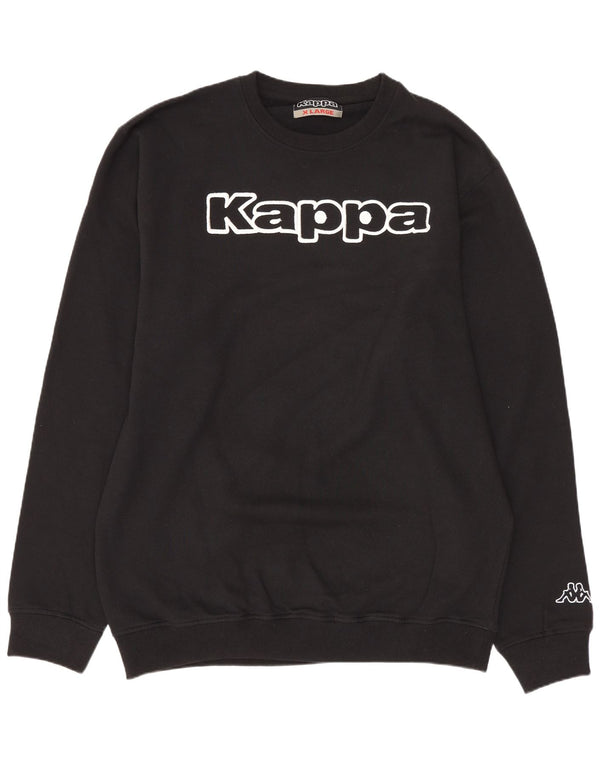 Kappa Herren Graphic Sweatshirt Pullover XL Schwarz Baumwolle