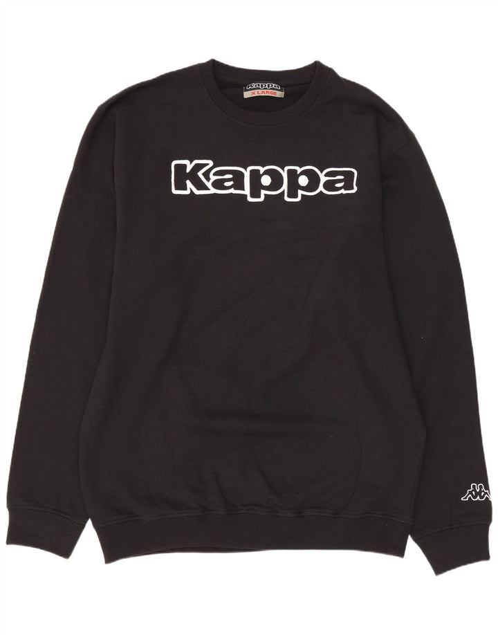 Kappa Herren Graphic Sweatshirt Pullover XL Schwarz Baumwolle
