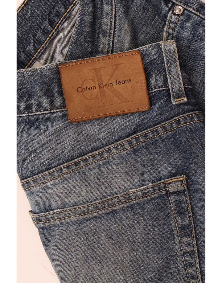 Calvin Klein Herren Distressed Straight Jeans W32 L34 Blau
