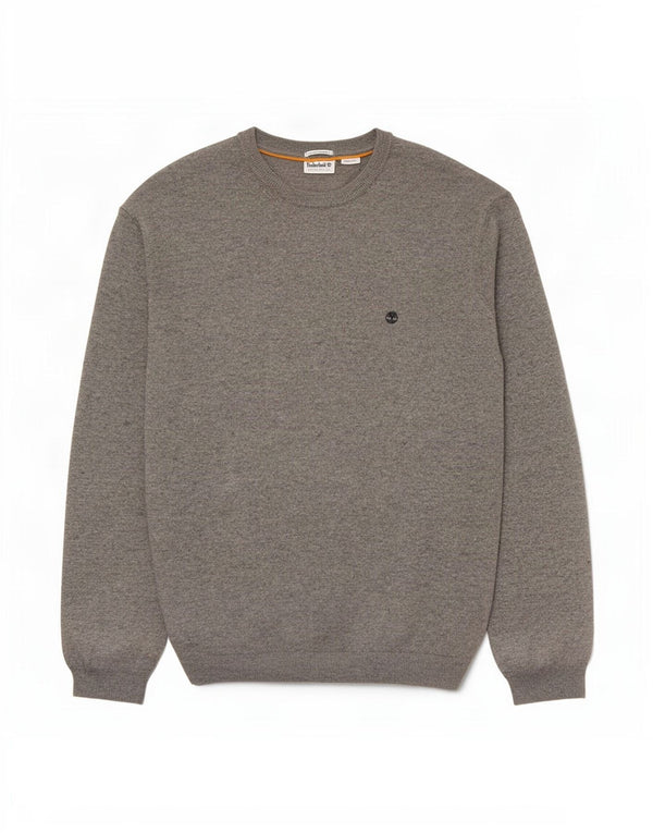 Timberland Mens Crew Neck Jumper Sweater 3XL Grey Flecked Merino Wool