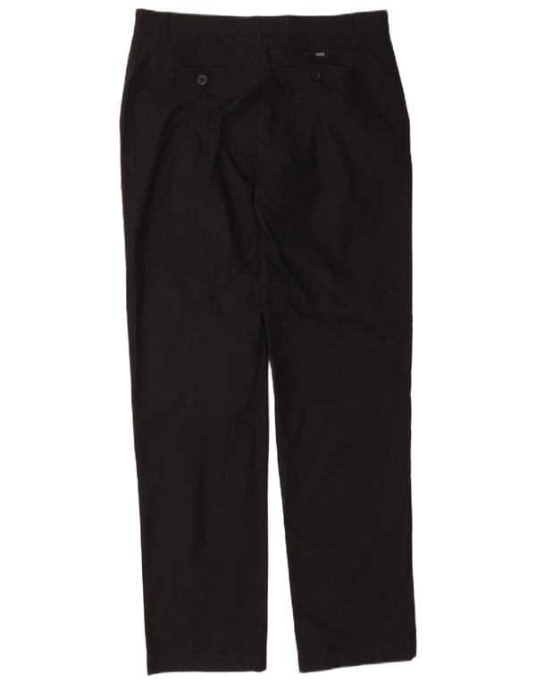Calvin Klein Mens Khakis Straight Chino Trousers W34 L33 Black Cotton