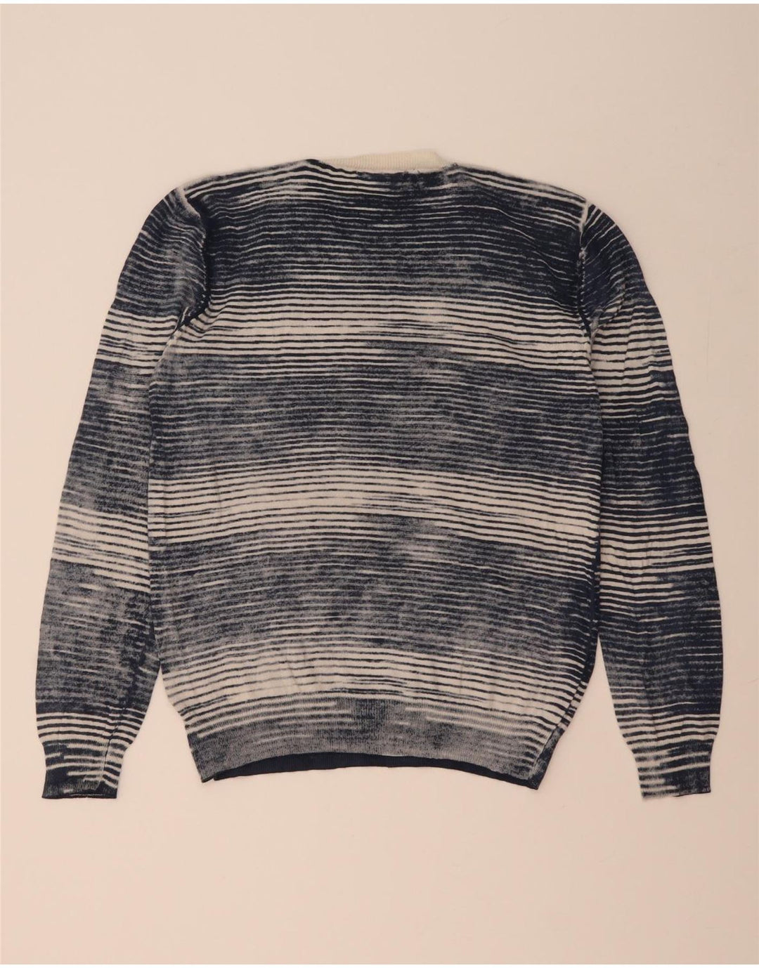 Marlboro Classics Herren-Pullover mit V-Ausschnitt, mittlerer marineblauer Nadelstreifen