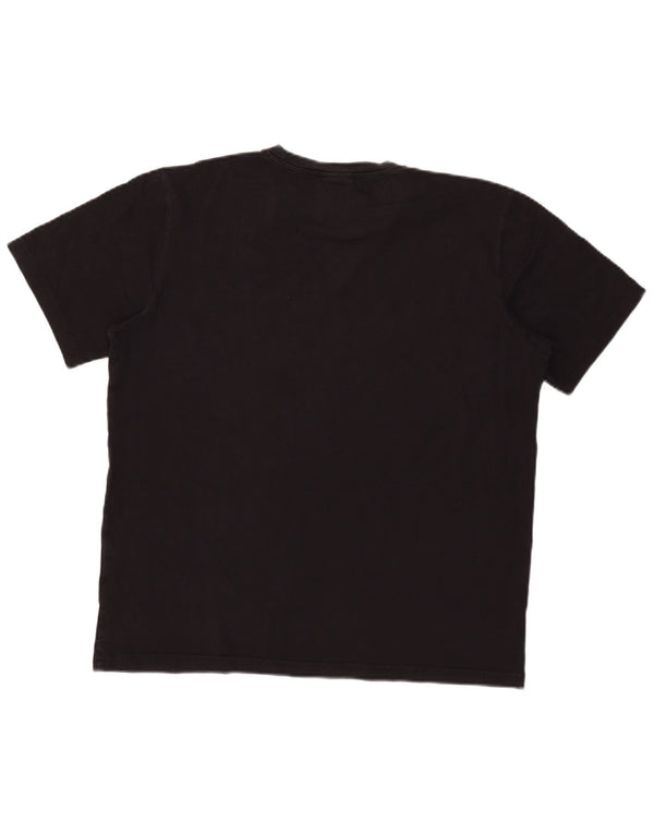 Champion Mens Smiley Graphic T-Shirt Top Large Black