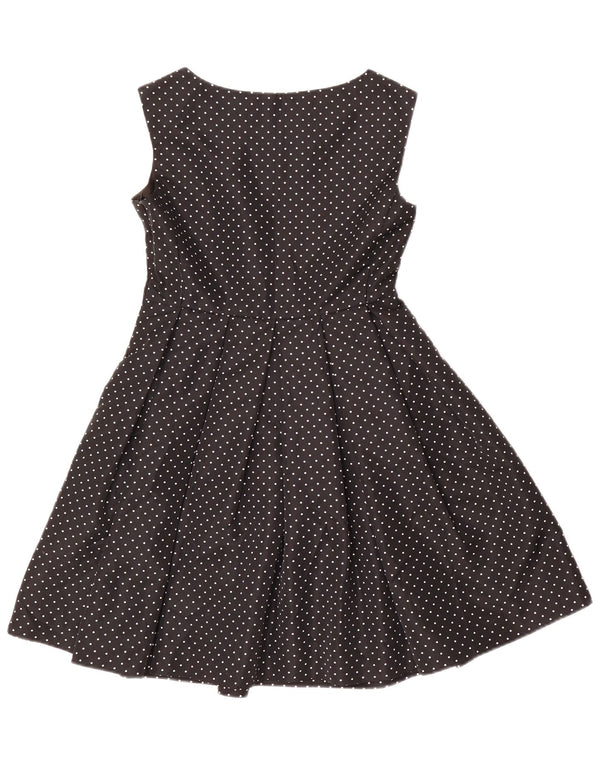 Ärmelloses A-Linien-Kleid für Damen von Zara, Gr. 10, Größe S, schwarz geflecktes Polyester