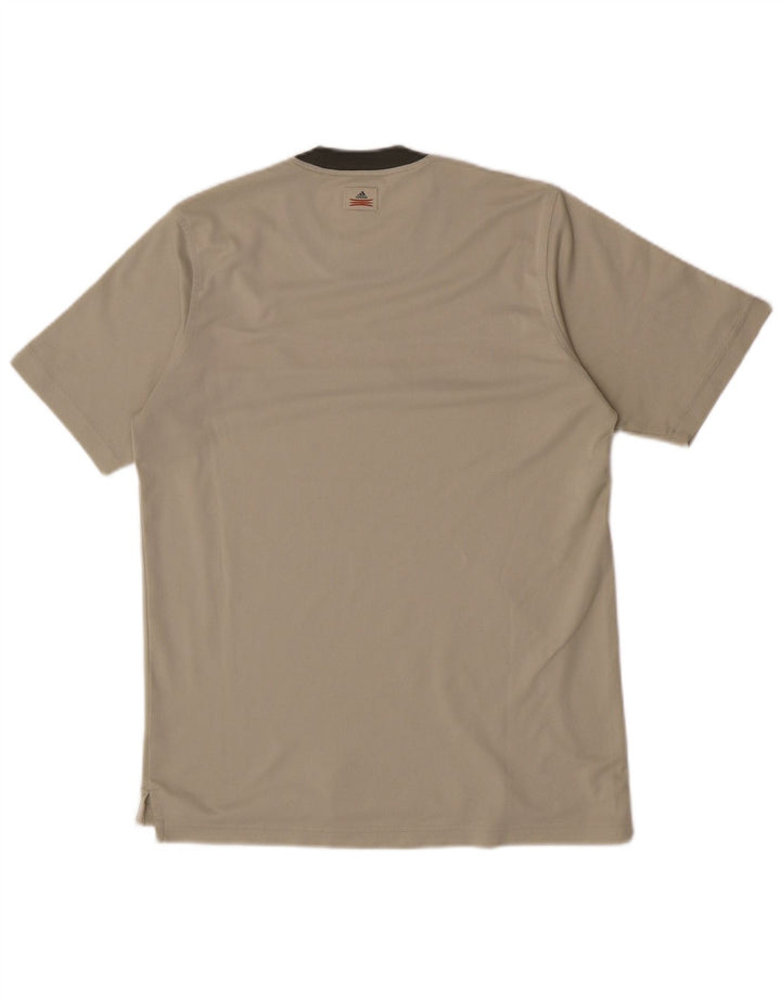Adidas Herren T-Shirt Top Medium Beige Colourblock Polyester