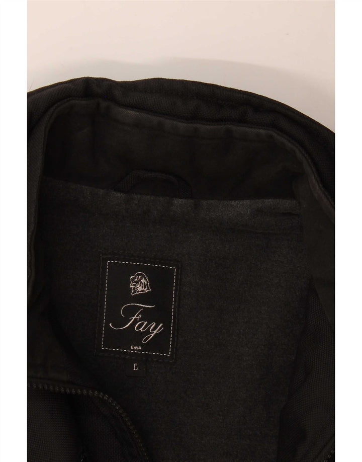 Fay Damen Mantel UK 16 Large Schwarz