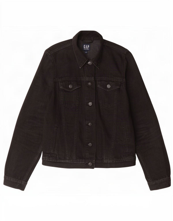 Gap Damen Jeansjacke UK 6 XS Schwarz Baumwolle