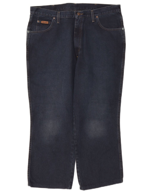 Wrangler Damen Ohio Straight Jeans W38 L27 Marineblaue Baumwolle