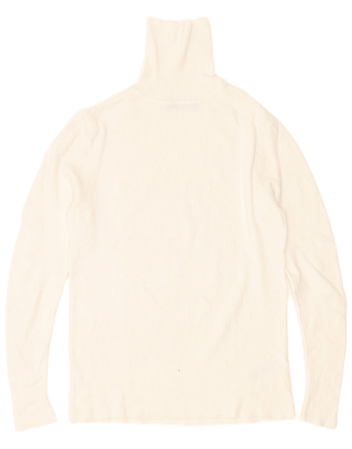 Marks & Spencer Damen Rollkragenpullover Pullover UK 14 Mittelweiß