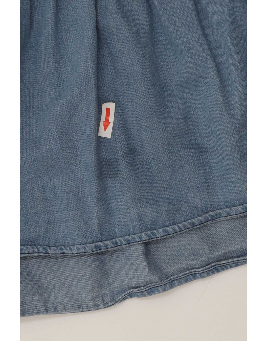 Zara Damen-Stufenkleid UK 10 Small Blue Check Cotton