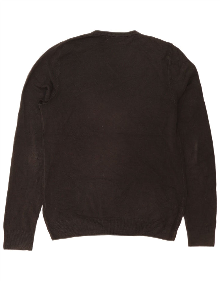 Marks & Spencer Herren-Pullover mit V-Ausschnitt, Mittelschwarz, Acryl