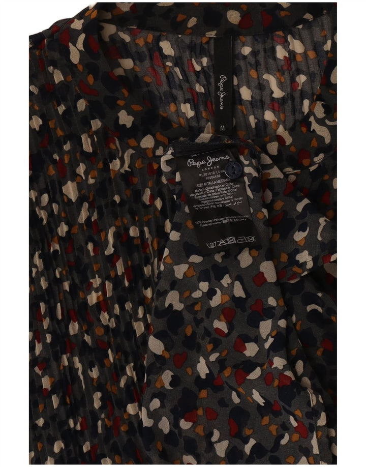 PEPE Jeans Damen-Hemdbluse in Übergröße, Größe M, mehrfarbig, gepunktet, UK 14
