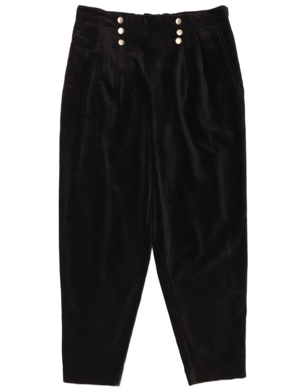 C&A Damen New Fast Tapered Velvet Freizeithose EU 46 XL W34 L28 Schwarz