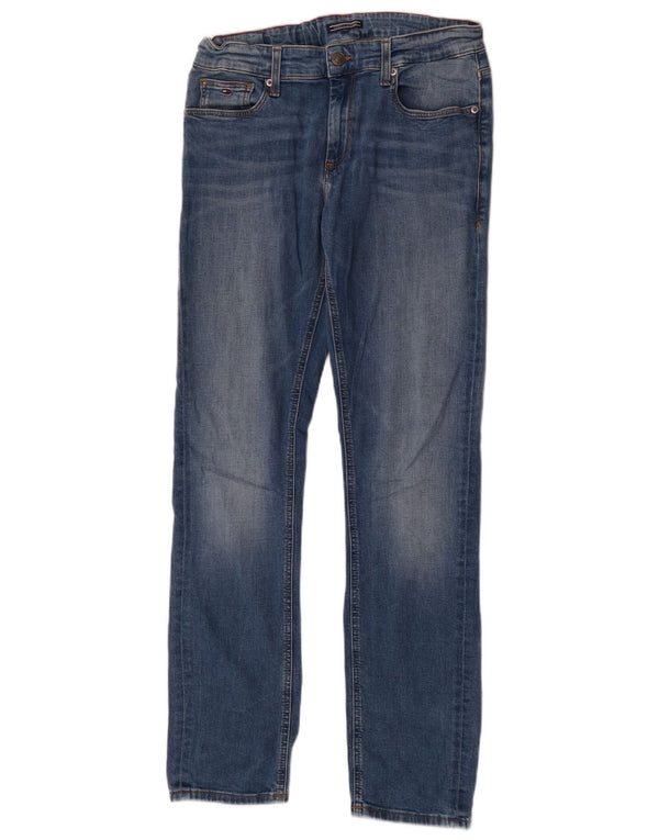 Tommy Hilfiger Slim Jeans für Jungen, 15–16 Jahre, W30 L32, blaue Baumwolle