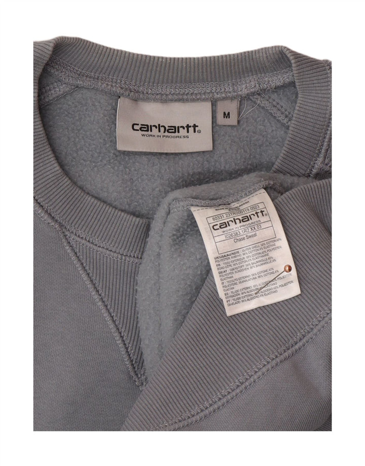 Carhartt Herren-Sweatshirt-Pullover aus mittelblauer Baumwolle