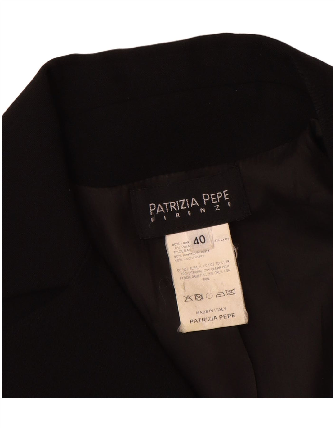 Patrizia Pepe Damen 1-Knopf-Blazerjacke IT 40 Kleine schwarze Wolle