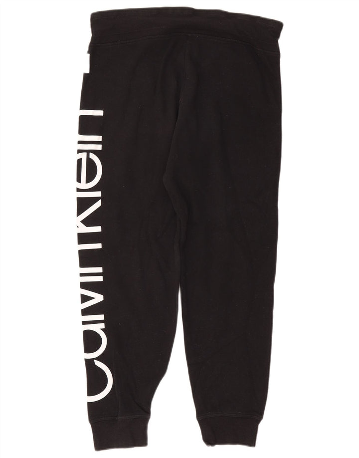 CALVIN KLEIN Damen Trainingshose Jogger UK 14 Medium Schwarz