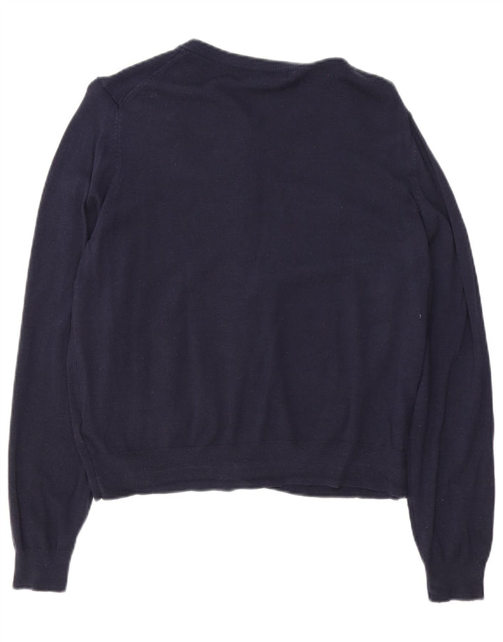 Marks & Spencer Damen-Cardigan-Pullover UK 16 Large Marineblaue Viskose