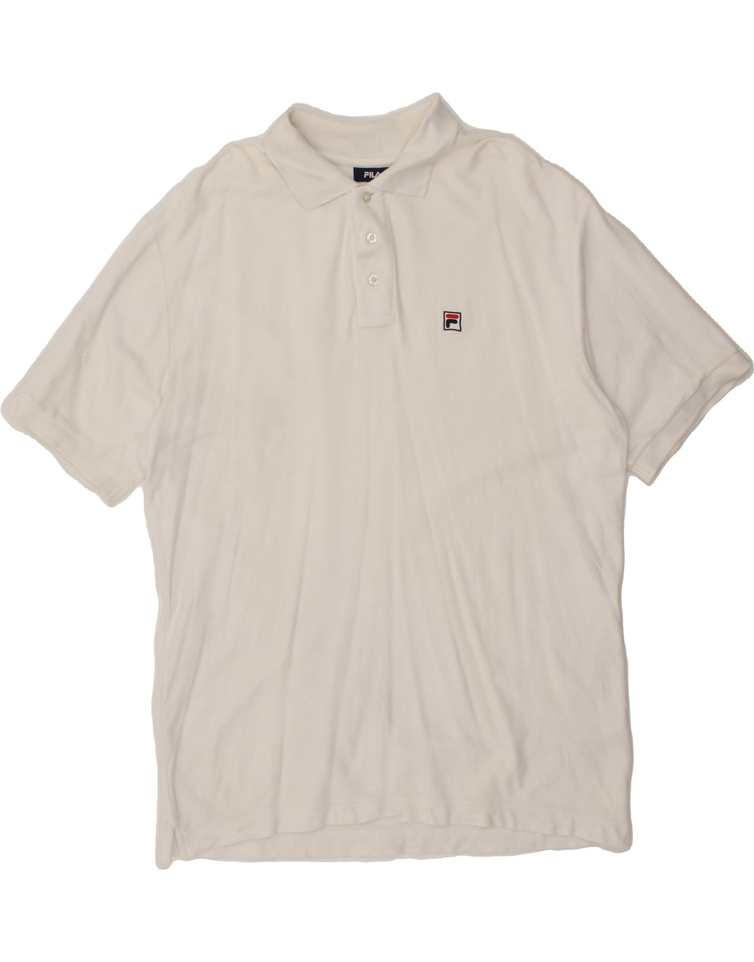 FILA Mens Polo Shirt Large White Cotton Vintage Fila and Second-Hand Fila from Messina Hembry 