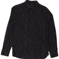 ALL SAINTS Herrenhemd, klein, marineblau, Baumwolle mit Animal-Print