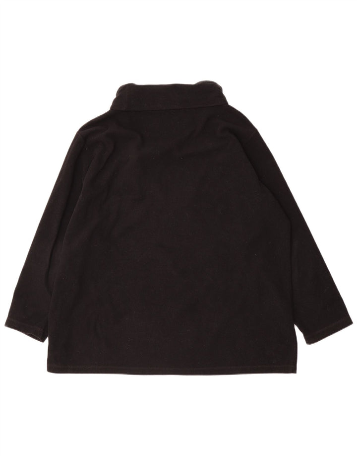 Marks & Spencer Damen Übergroßer Fleecepullover UK 18 XL Schwarz Polyester