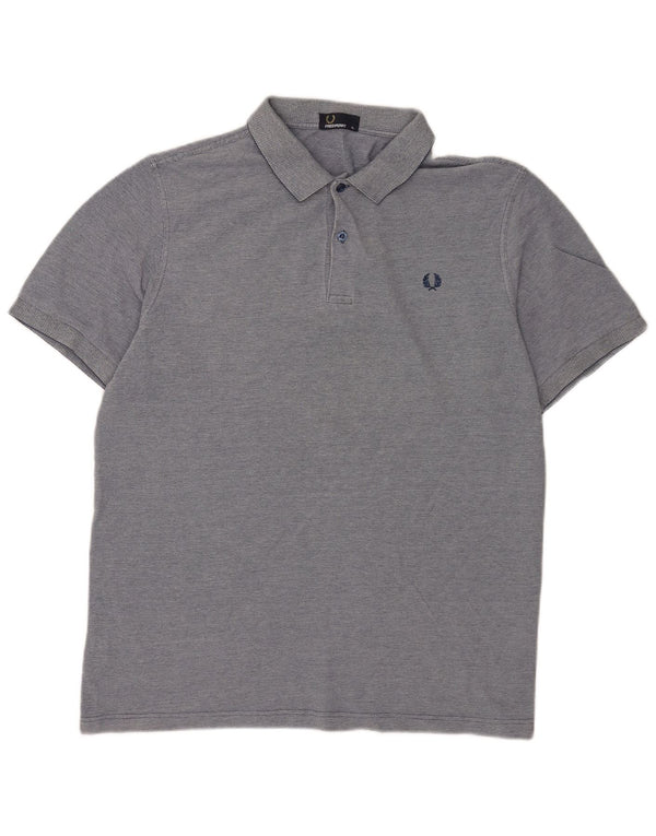 Fred Perry Herren Poloshirt XL Blaue Baumwolle