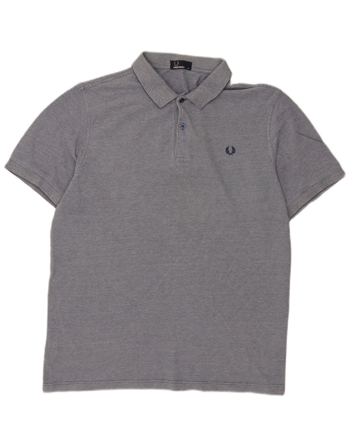 Fred Perry Herren Poloshirt XL Blaue Baumwolle