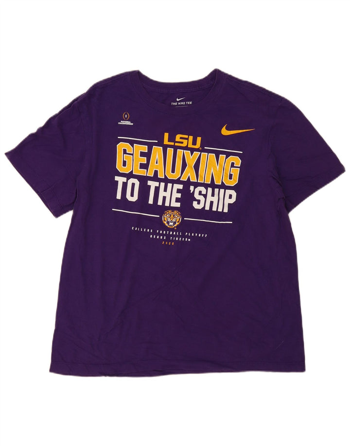 Nike Herren LSU Tigers Grafik-T-Shirt-Oberteil Mittellila